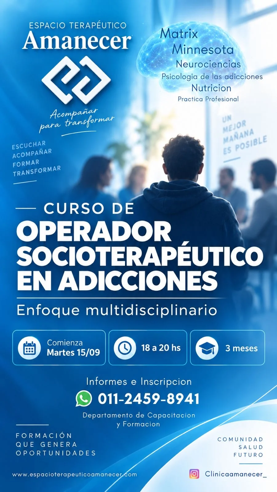Curso de Operador Socioterapéutico en Adicciones — Comunidad Amanecer